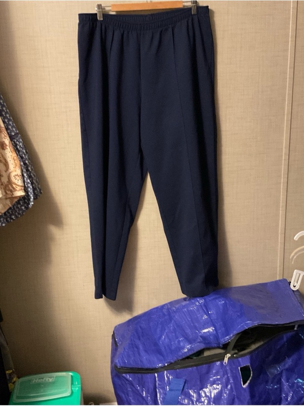 Cathy Daniels Navy Elastic Waist Jogger Pants